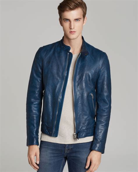 burberry leather jacket mens blue|Burberry men jacket on sale.